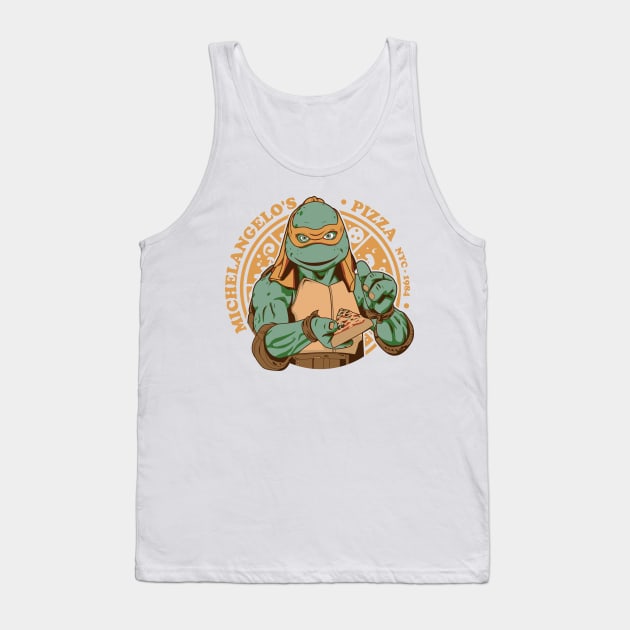 Michelangelo's Pizza Tank Top by ellocoart